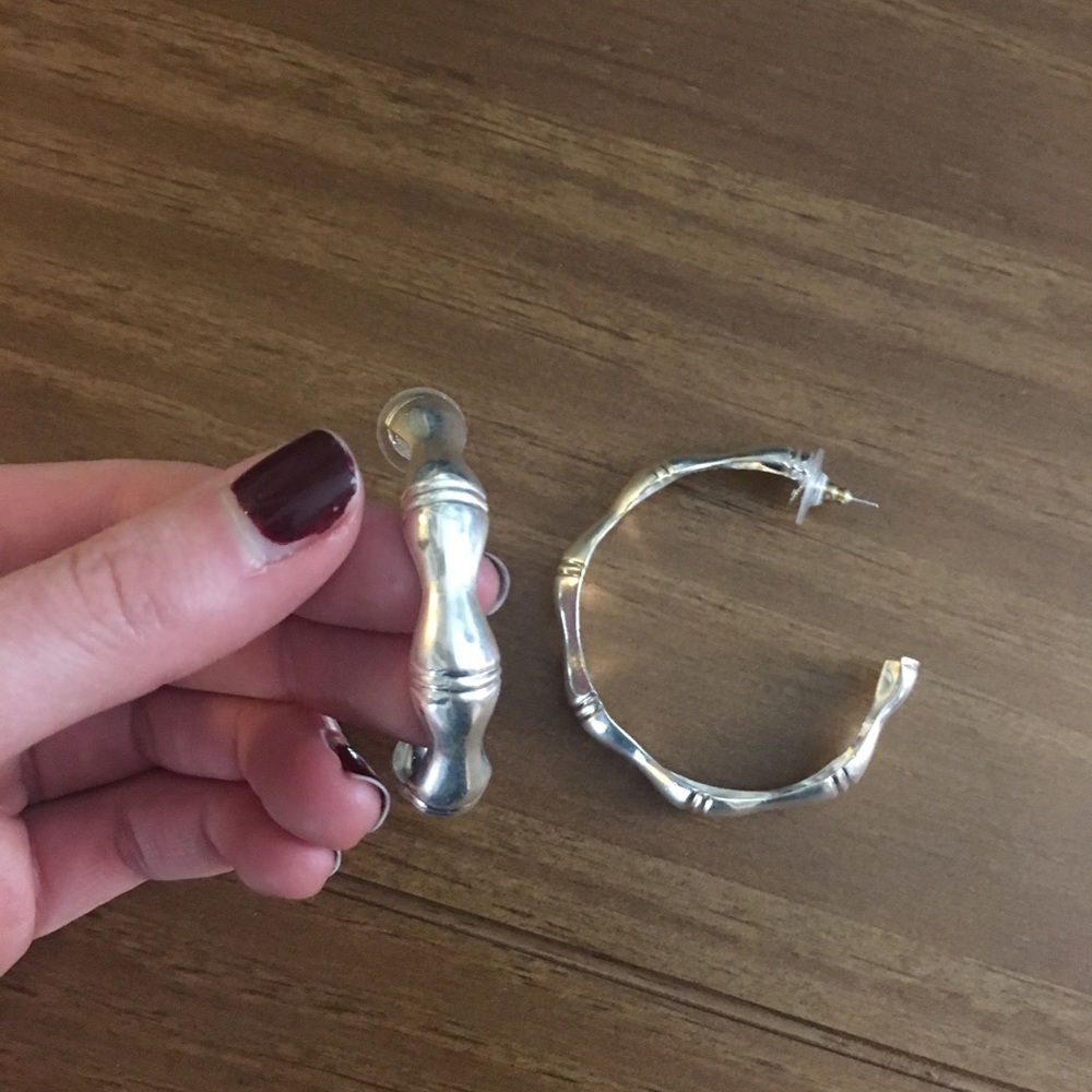 Lisi Lerch Bamboo Silver Hoops - New!